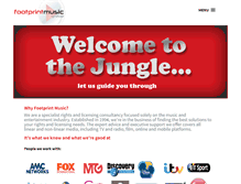 Tablet Screenshot of footprintmusic.com